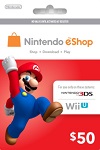 Nintendo eShop prepaid card $50 CANADA