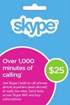 Skype Credits $25 WORLDWIDE